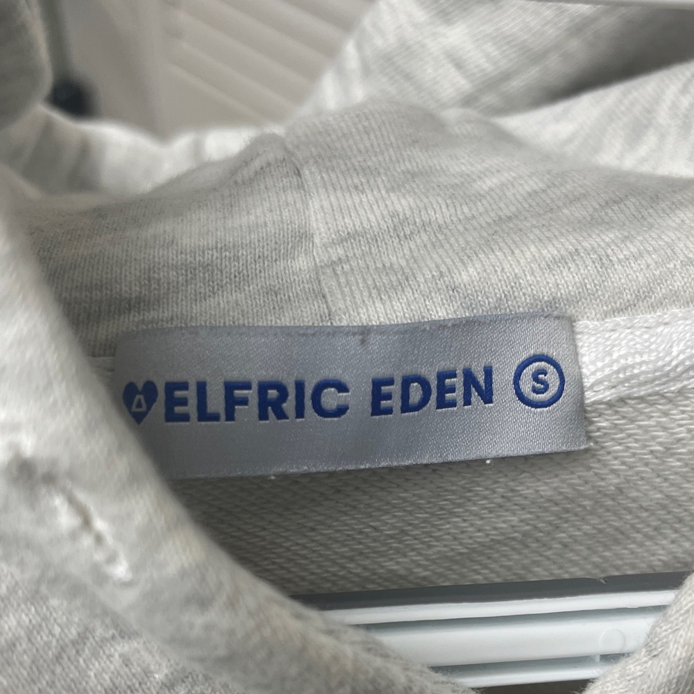 Aelfric Eden Light Gray Hoodie with Navy Blue Star Patch - Picture 12 of 12